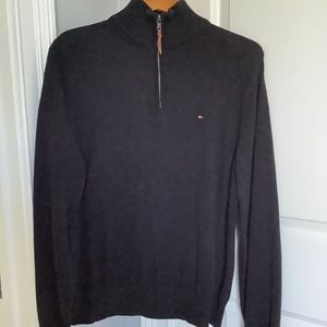 Mens long sleeve quarter zip sweater